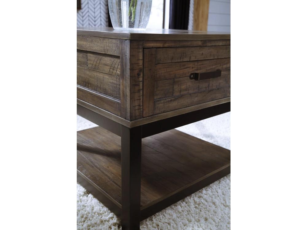 Signature Design by Ashley - Johurst Rectangular End Table in Grayish Brown - T444-3 veiw 4