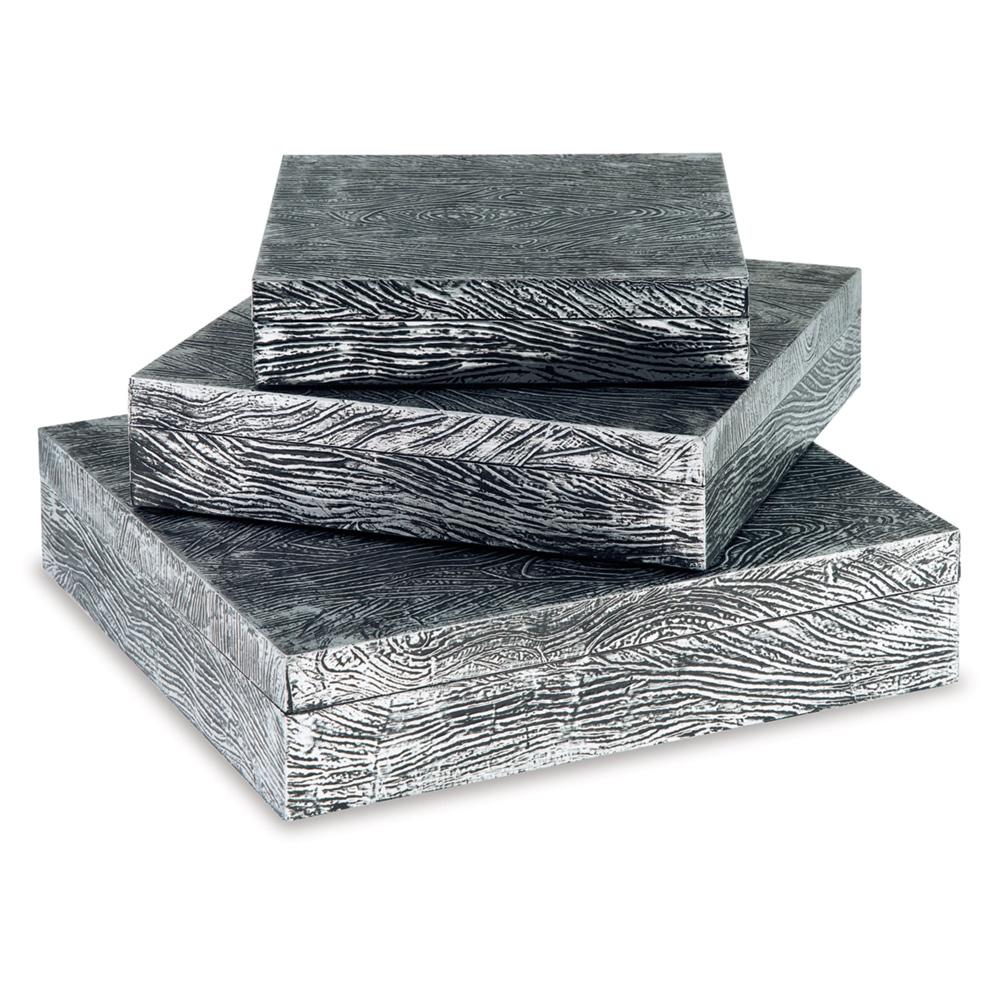 Signature Design by Ashley - Keldy Box (Set of 3) in Antique Pewter Finish - A2000491