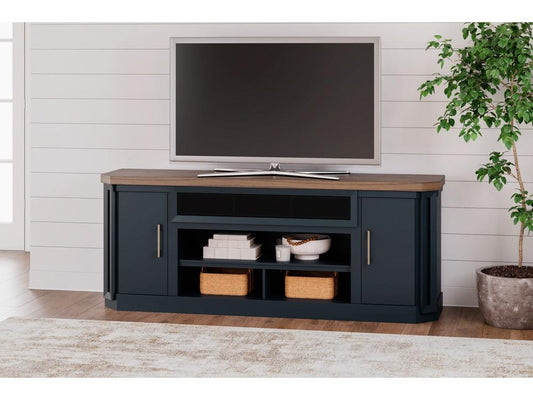 Signature Design by Ashley - Landocken Xl Tv Stand W/Fireplace Option in Brown/Blue - W402-68 veiw 2