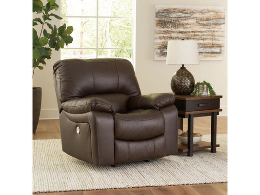 Signature Design by Ashley - Leesworth Power Recliner in Dark Brown - U4380898 veiw 2