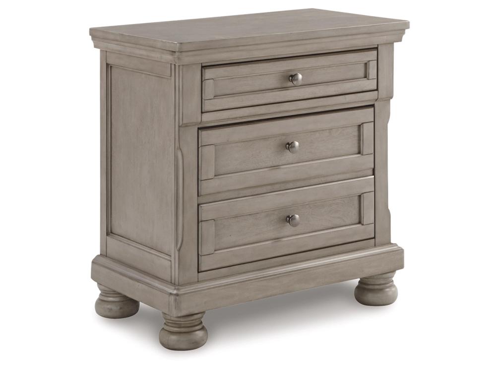 Signature Design by Ashley - Lettner Two Drawer Night Stand in Light Gray - B733-92 veiw 1