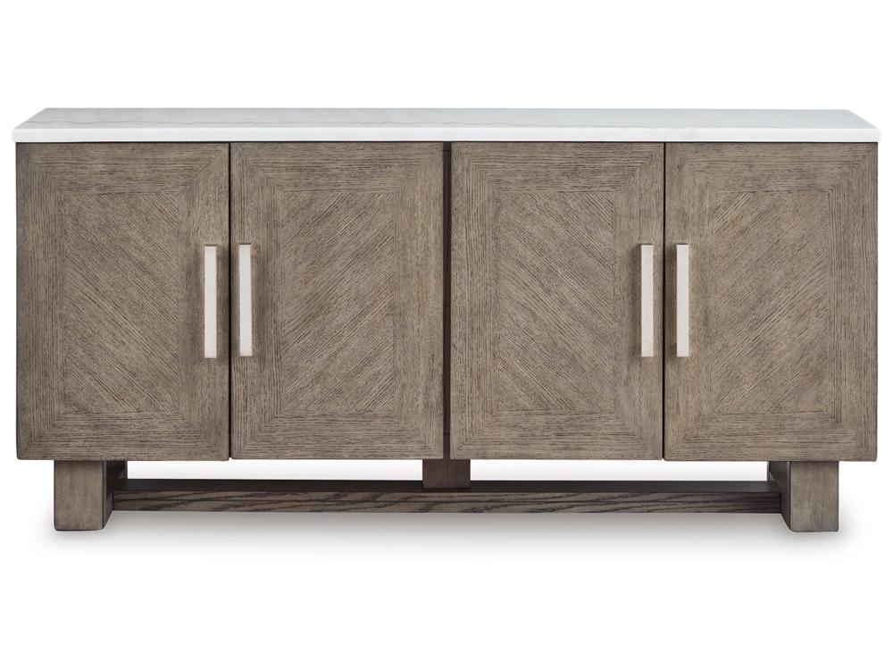 Signature Design by Ashley - Loyaska Extra Large Tv Stand in Grayish Brown/White - W854-68 veiw 1