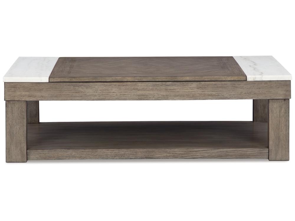 Signature Design by Ashley - Loyaska Lift Top Cocktail Table in Grayish Brown/White - T854-9 veiw 1