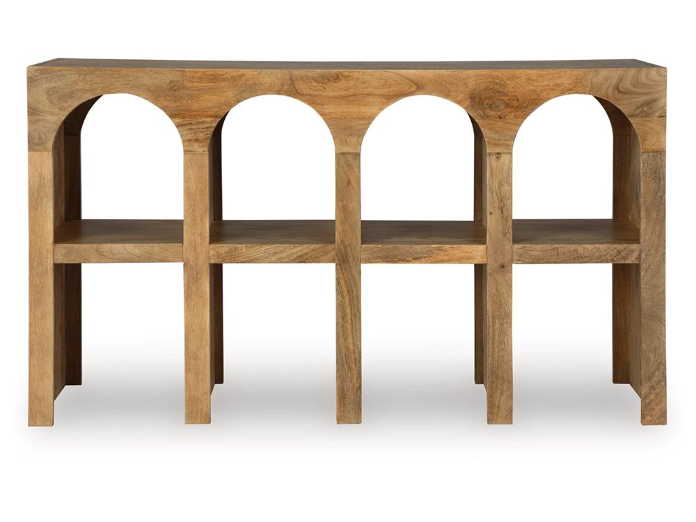 Signature Design by Ashley - Luzmanacy Console Sofa Table in Natural Brown - A4000664 veiw 1