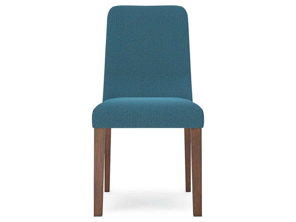 Signature Design by Ashley - Lyncott Dining Uph Side Chair (Set Of 2) in Blue/Brown - D615-03 veiw 1