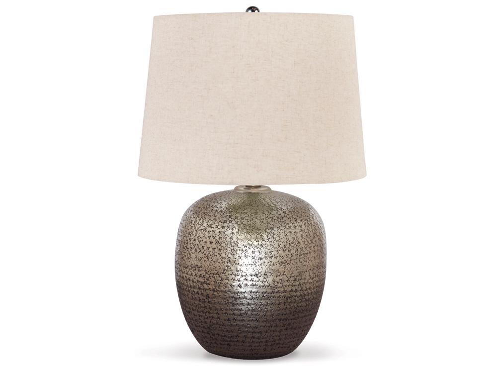 Signature Design by Ashley - Magalie Metal Table Lamp in Antique Silver Finish - L207314 veiw 1