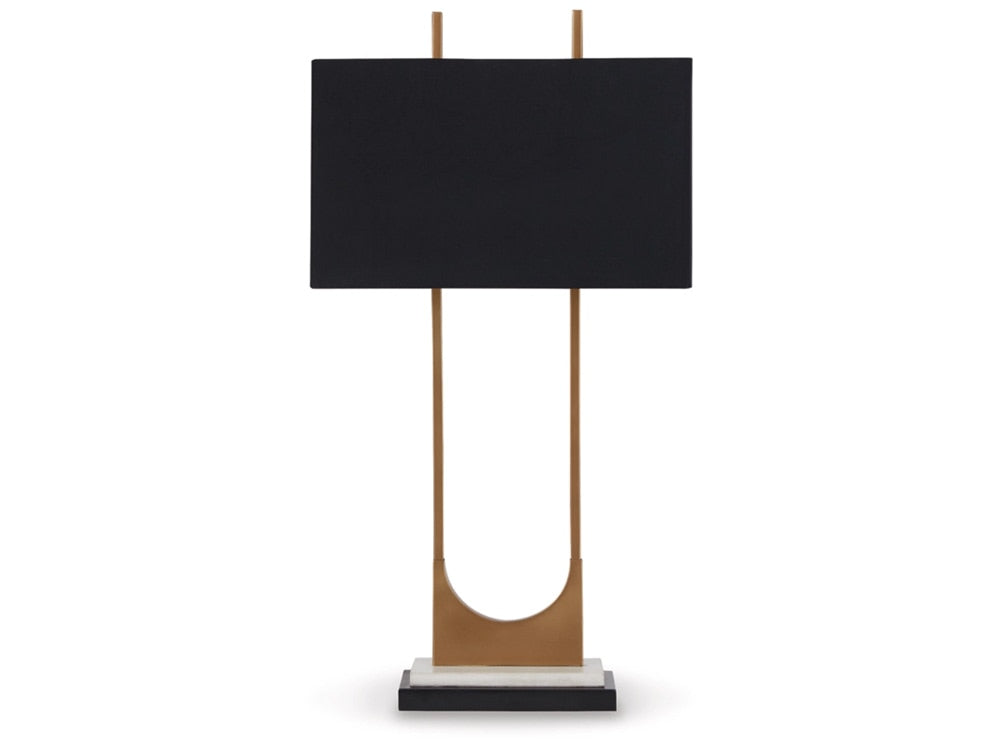 Signature Design by Ashley - Malana Metal Table Lamp in Brass Finish - L208254 veiw 1