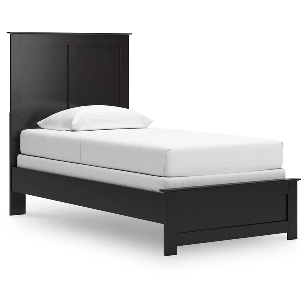 Signature Design by Ashley - Maribel Twin Panel Bed, Black veiw 1