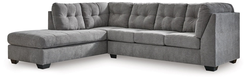 Signature Design by Ashley - Marrelton Fabric 2-Piece Sectional With Chaise in Gray veiw 1