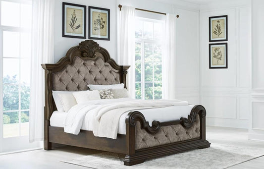 Signature Design by Ashley - Maylee California King Upholstered Bed in Dark Brown veiw 2