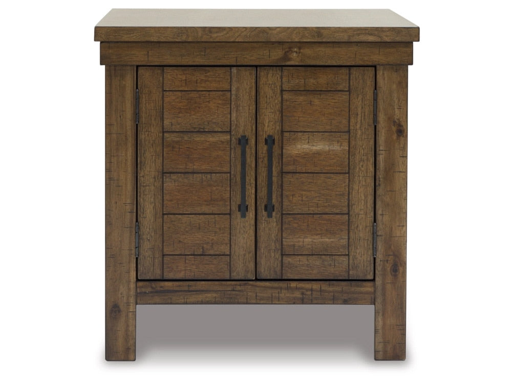 Signature Design by Ashley - Moriville Rectangular End Table in Grayish Brown - T731-3 veiw 1