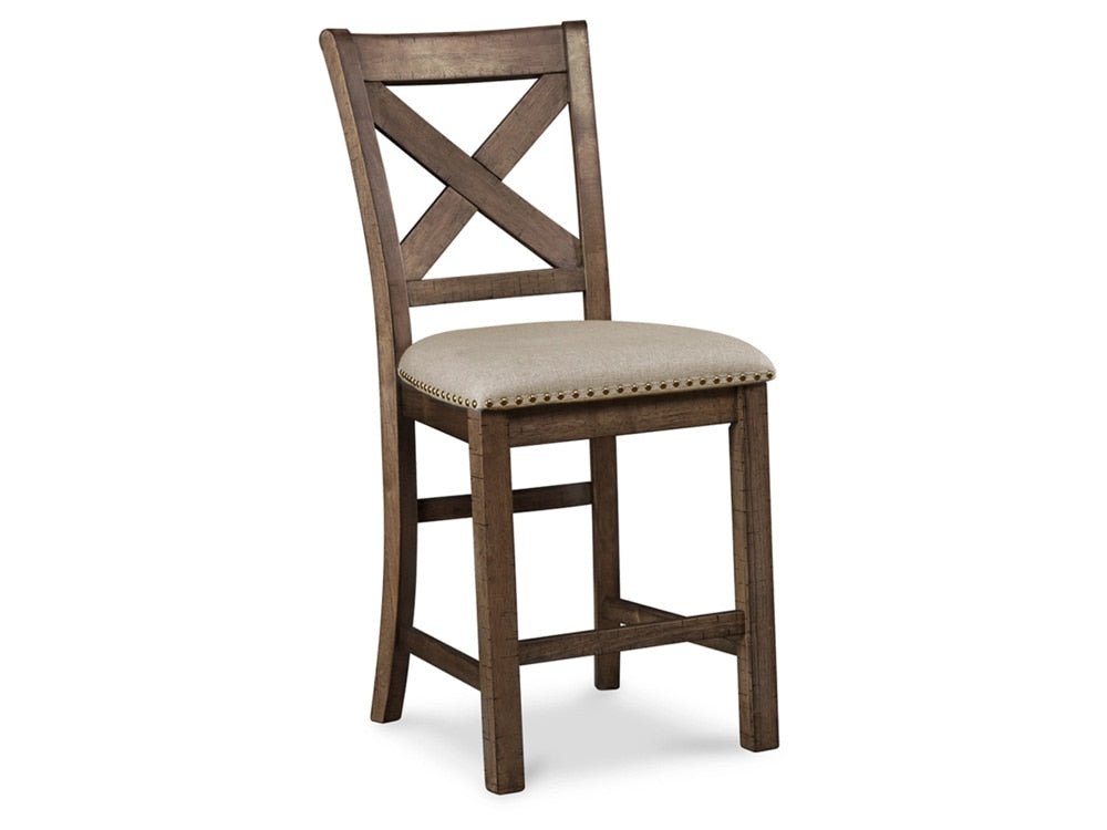 Signature Design by Ashley - Moriville Upholstered Barstool (Set Of 2) in Beige - D631-124 veiw 1