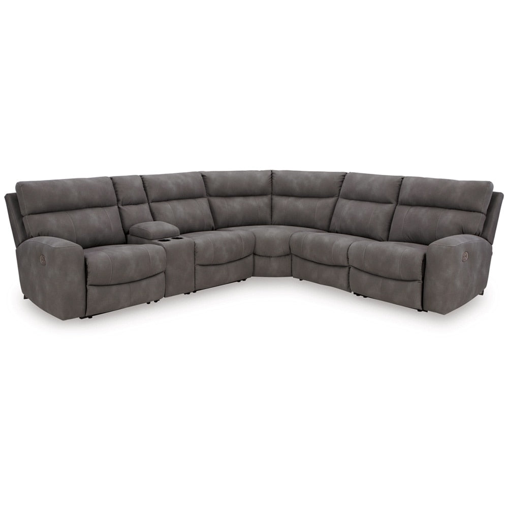 Signature Design by Ashley - Next-Gen DuraPella 6-Piece Power Reclining Sectional in Slate veiw 1
