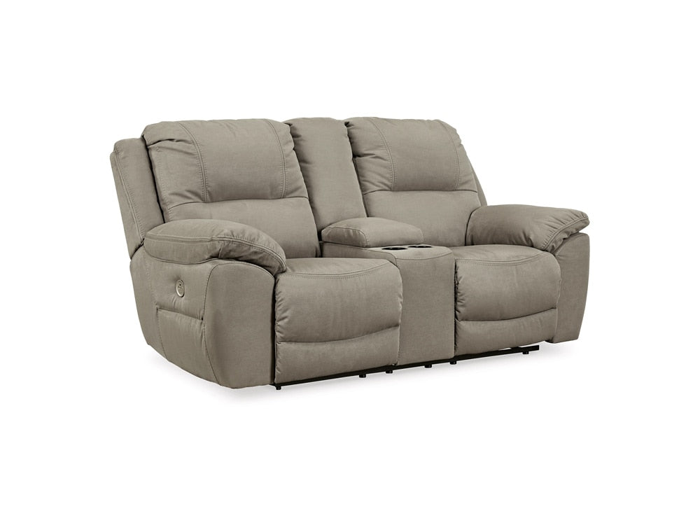 Signature Design by Ashley - Next-Gen Gaucho Dbl Rec Pwr Loveseat W/Console in Putty - 5420396 veiw 1