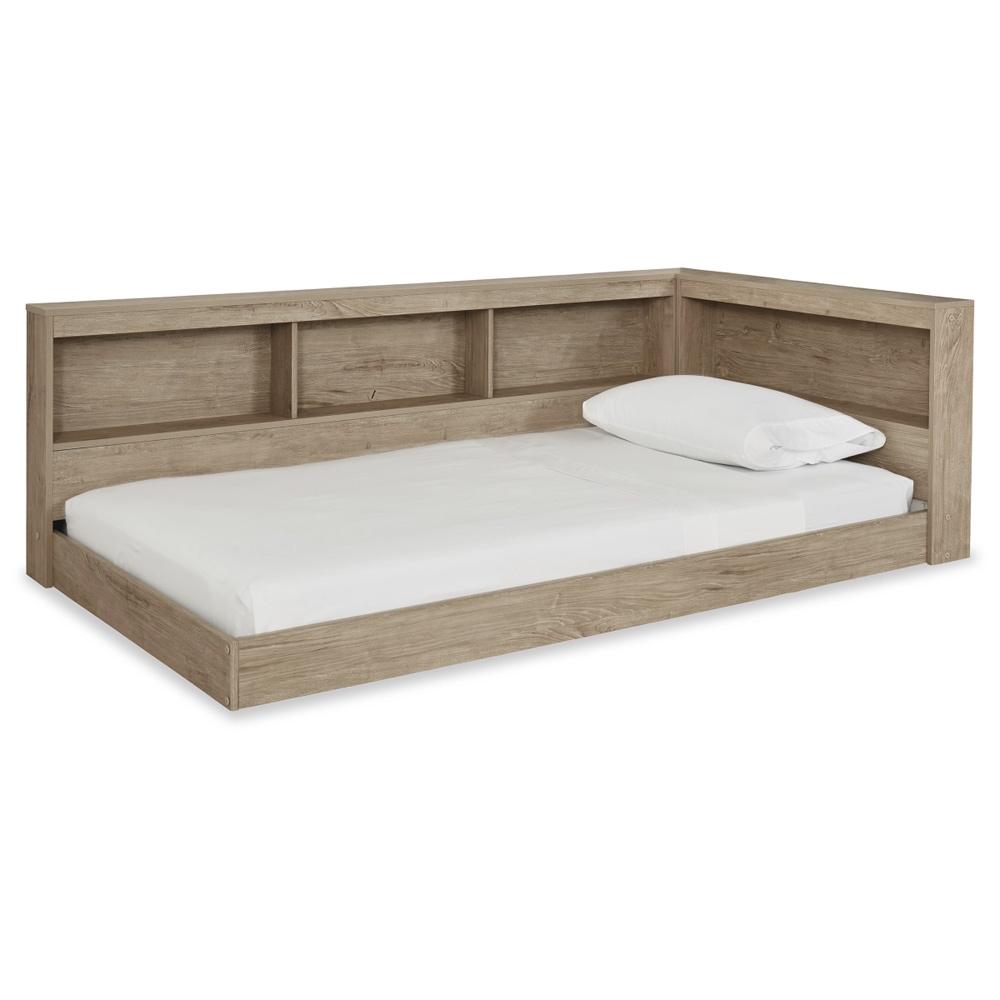 Signature Design by Ashley - Oliah Twin Bookcase Storage Bed in Natural veiw 1