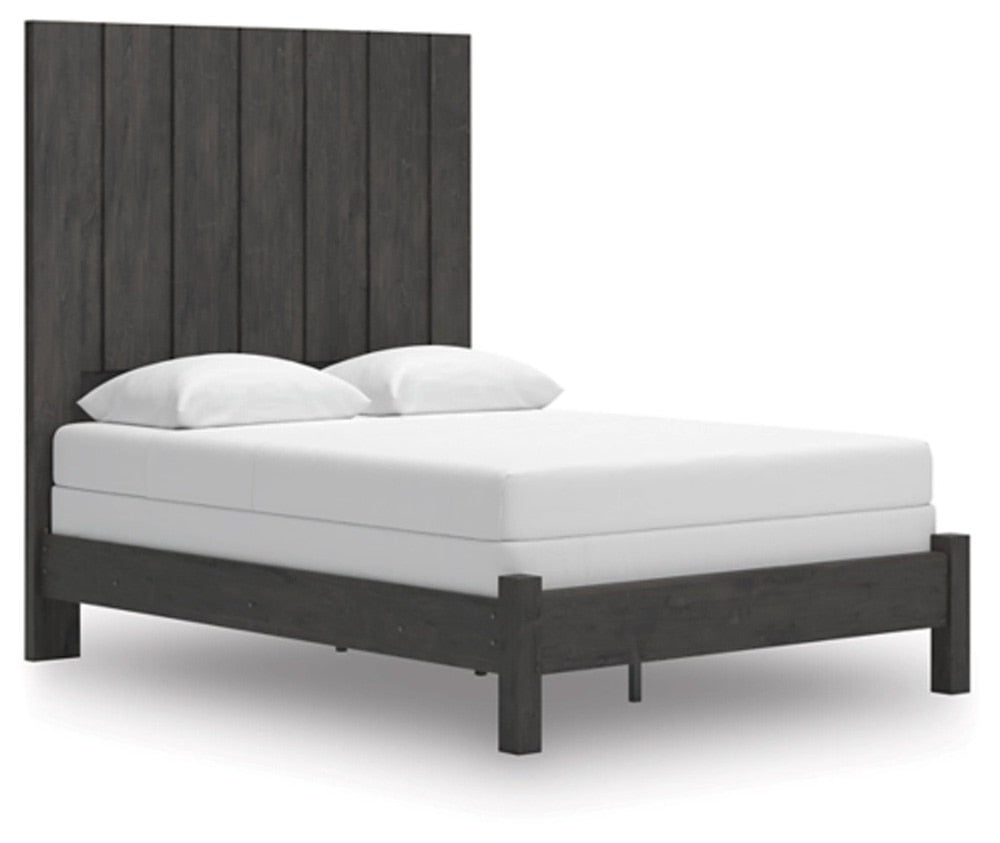 Signature Design by Ashley - Parlayon Queen Panel Bed in Charcoal veiw 1