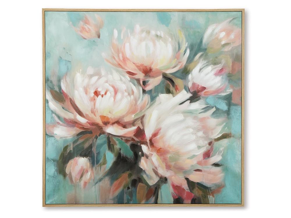 Signature Design by Ashley - Parryville Wall Art in Aqua/Pink - A8000440 veiw 1