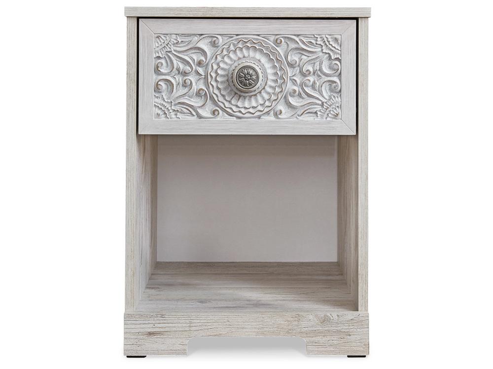 Signature Design by Ashley - Paxberry One Drawer Night Stand in Whitewash - EB1811-291 veiw 1