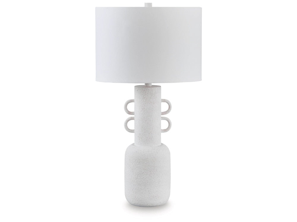 Signature Design by Ashley - Perringhill Metal Table Lamp in Distressed White - L207504 veiw 1