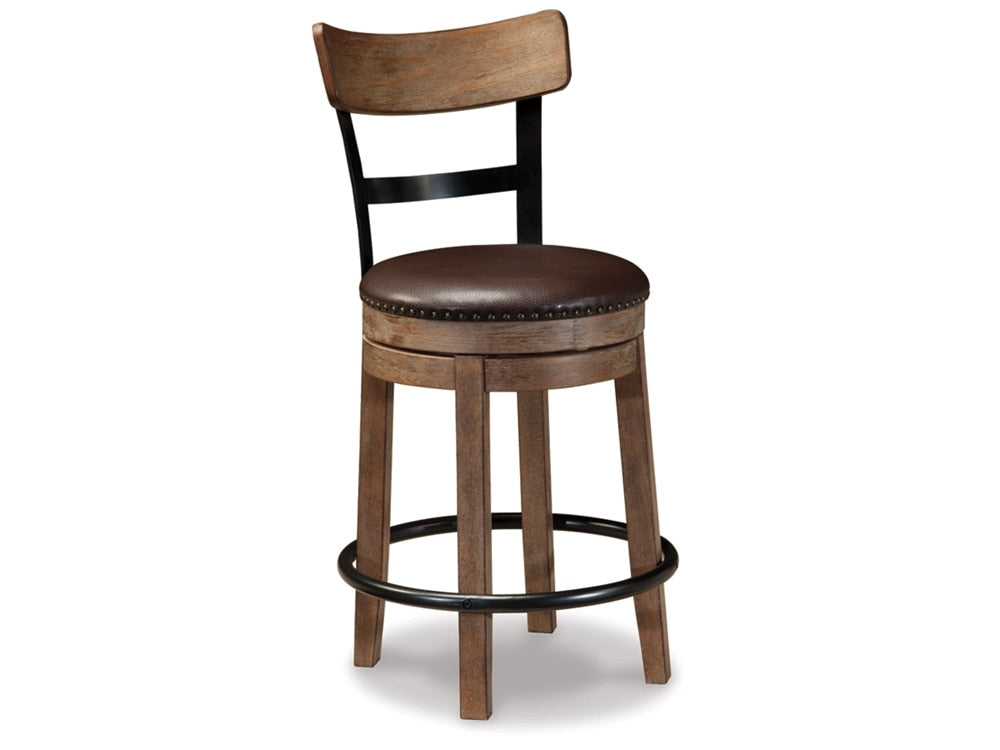Signature Design by Ashley - Pinnadel Uph Swive Lbarstool in Light Brown - D542-124 veiw 1