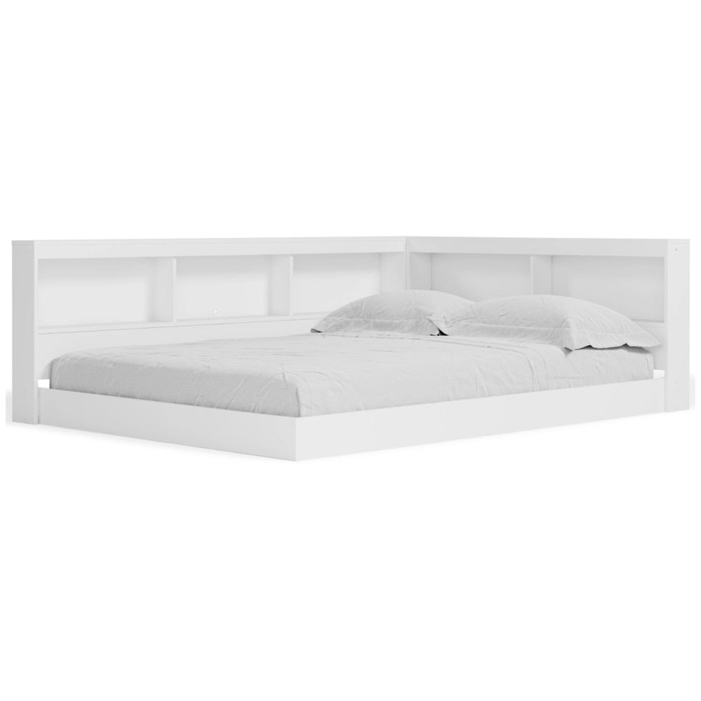 Signature Design by Ashley - Piperton Full Bookcase Storage Bed in White veiw 1