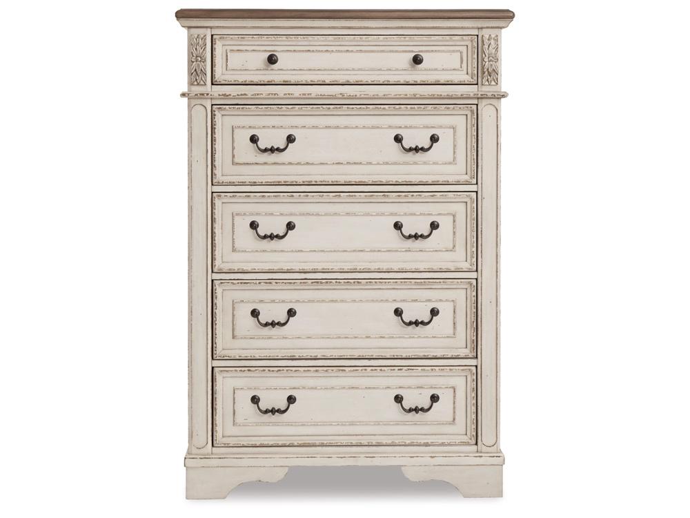 Signature Design by Ashley - Realyn Five Drawer Chest in Two-tone - B743-46 veiw 1