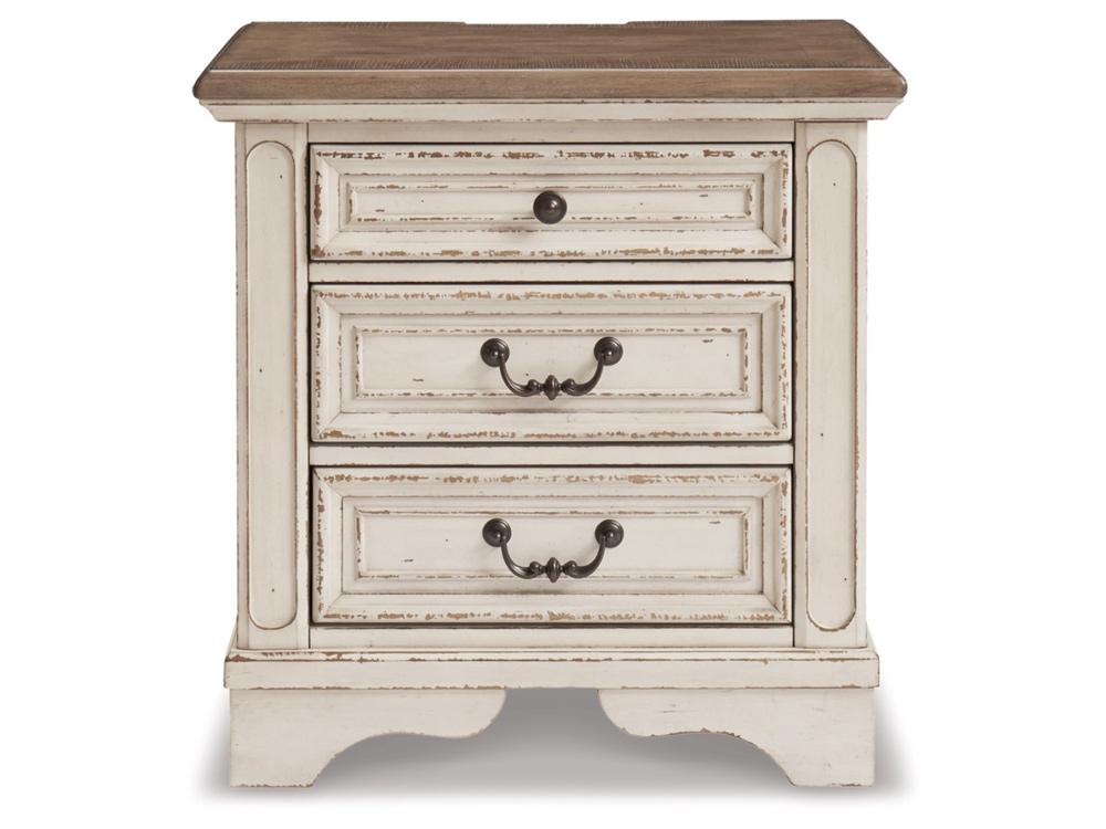 Signature Design by Ashley - Realyn Three Drawer Night Stand in Two-tone - B743-93 veiw 1