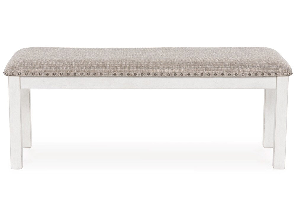 Signature Design by Ashley - Robbinsdale Large Uph Dining Room Bench in Antique White - D642-00 veiw 1