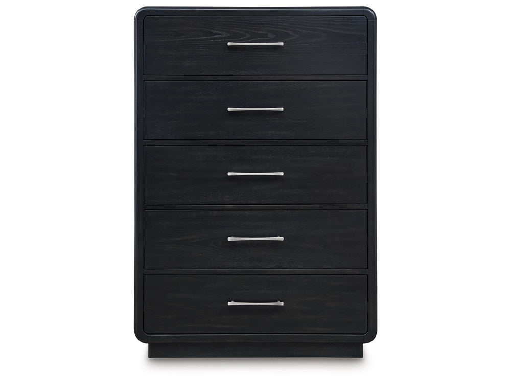 Signature Design by Ashley - Rowanbeck Five Drawer Chest in Black - B821-46 veiw 1
