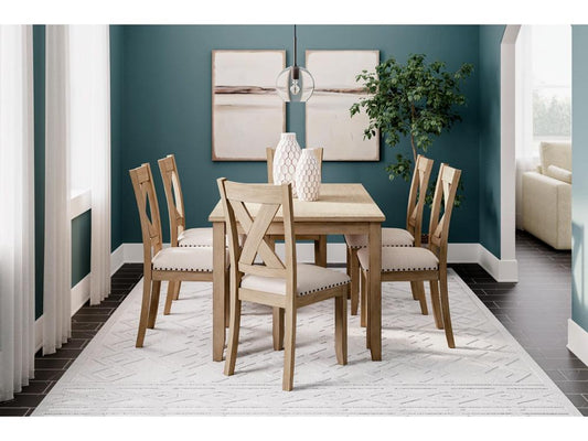 Signature Design by Ashley - Sanbriar Rect Drm Table (Set of 7) in Light Brown - D393-425 veiw 2