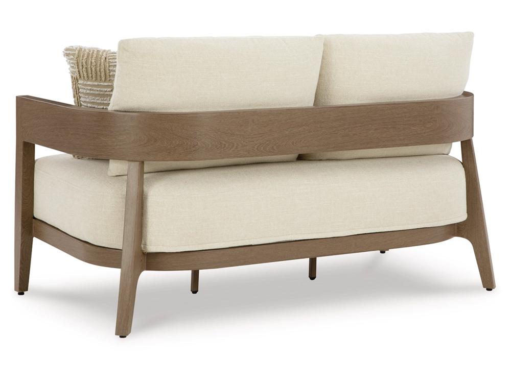 Signature Design by Ashley - Serene Bay Outdoor Loveseat W/Cushion in Dark Brown - P671-835 veiw 3