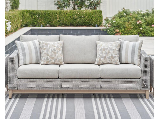 Signature Design by Ashley - Seton Creek Outdoor Sofa With Cushion in Gray - P798-838 veiw 2