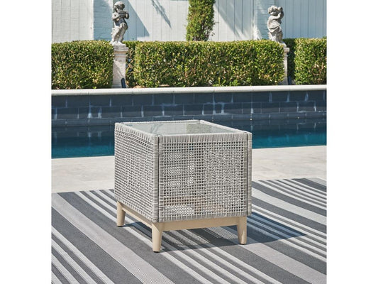 Signature Design by Ashley - Seton Creek Outdoor Square End Table in Gray - P798-702 veiw 2