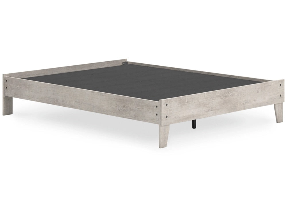 Signature Design by Ashley - Shawburn Queen Platform Bed in Whitewash - EB4123-113 veiw 3