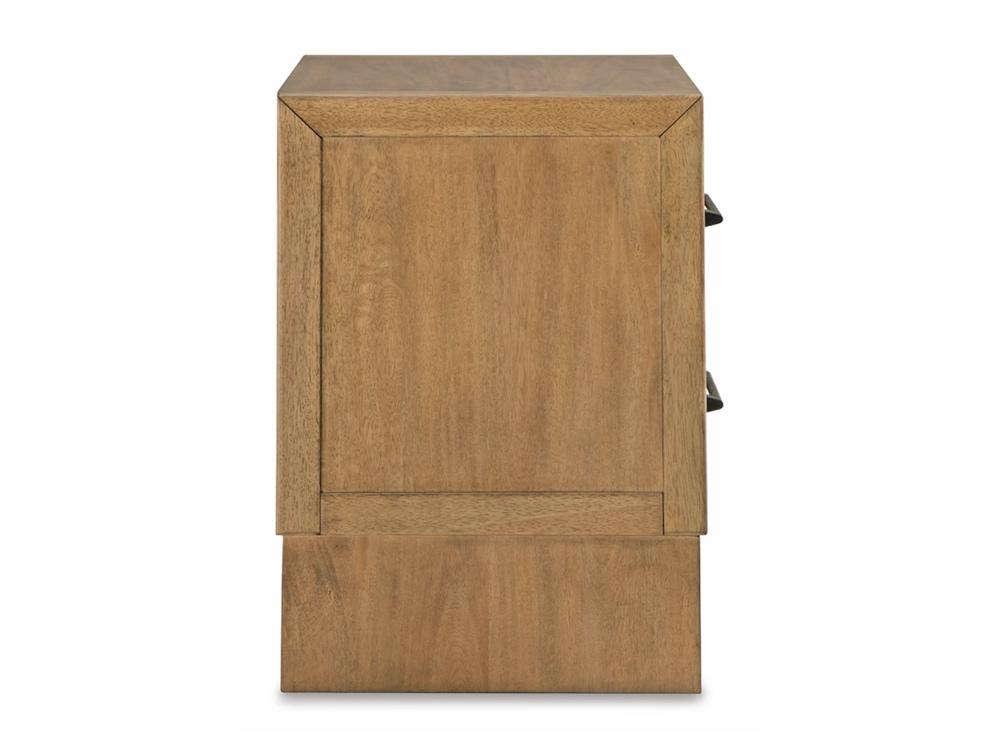 Signature Design by Ashley - Sherbana Two Drawer Night Stand in Light Brown - B833-92 veiw 4