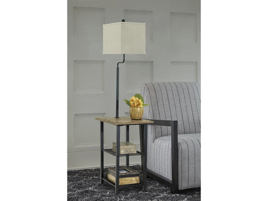 Signature Design by Ashley - Shianne Metal Tray Lamp in Black - L734031 veiw 2