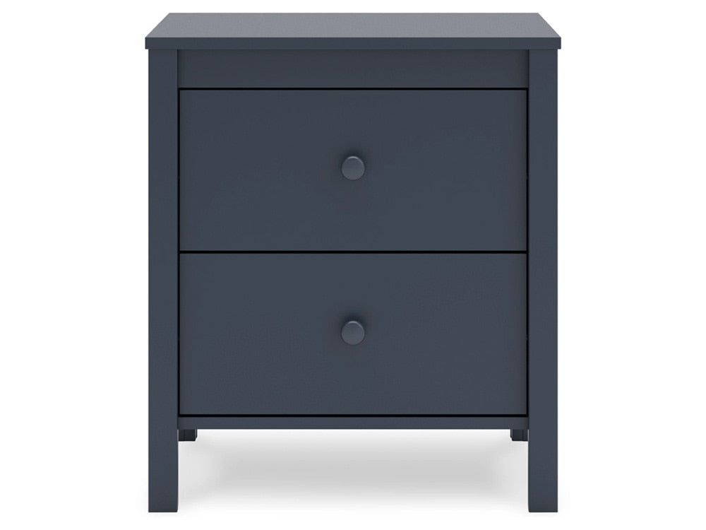 Signature Design by Ashley - Simmenfort Two Drawer Night Stand in Navy Blue - EB1528-292 veiw 4