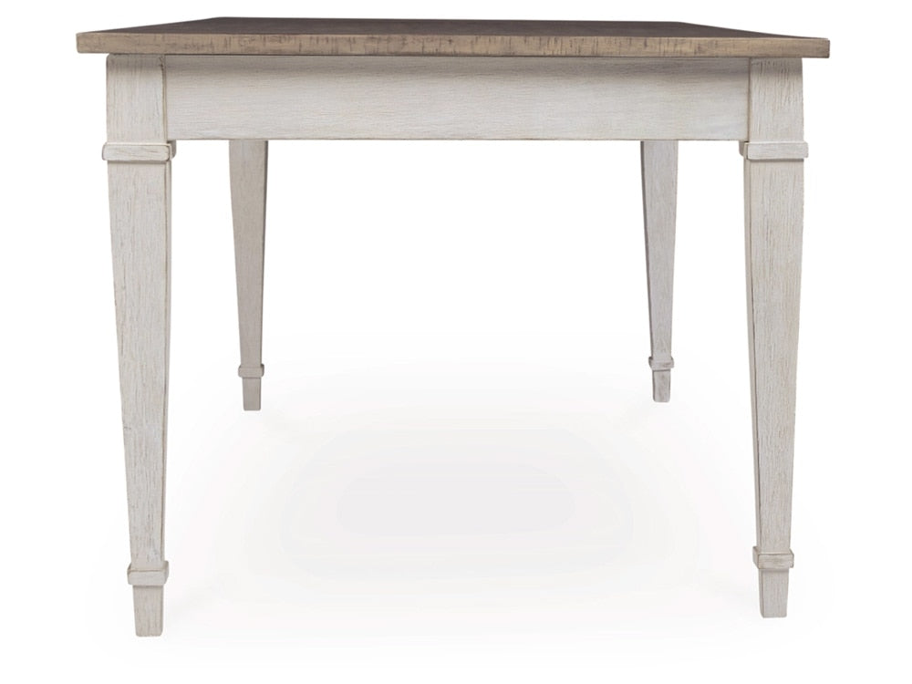 Signature Design by Ashley - Skempton RECT DRM Table w/Storage in White/Light Brown - D394-25 veiw 4