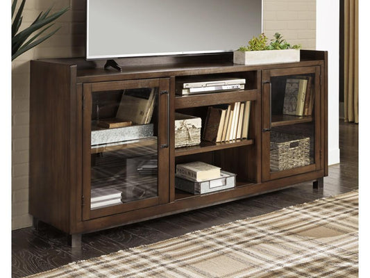 Signature Design by Ashley - Starmore Xl Tv Stand W/Fireplace Option in Brown/Gunmetal - W633-68 veiw 2