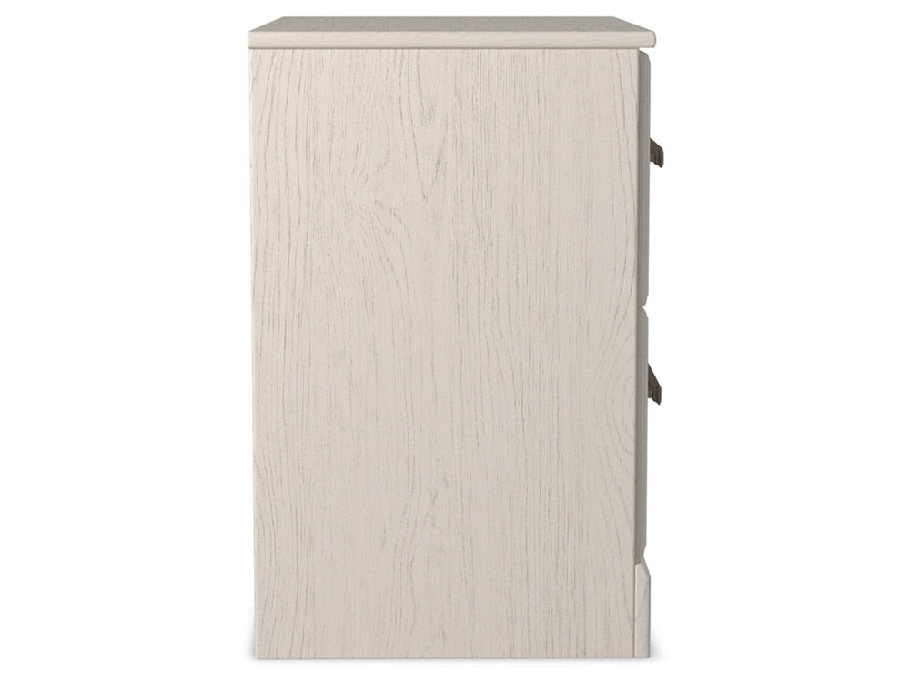 Signature Design by Ashley - Stelsie Two Drawer Night Stand in White - B2588-92 veiw 2
