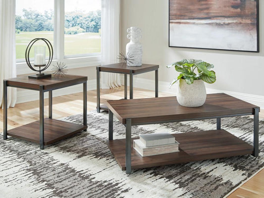 Signature Design by Ashley - Trindwick Occasional Table (Set of 3) in Brown/Black - T381-13 veiw 2