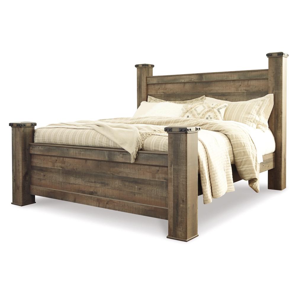 Signature Design by Ashley - Trinell King Poster Bed in Brown veiw 1