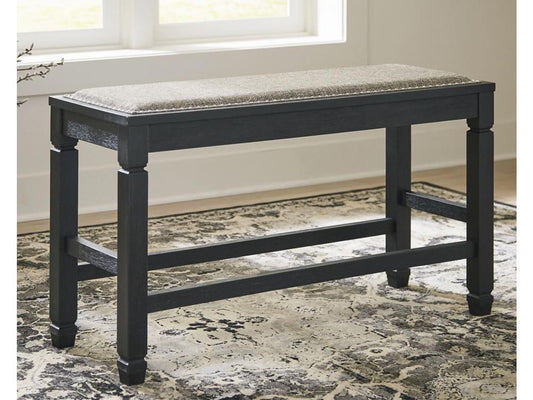Signature Design by Ashley - Tyler Creek Dbl Counter Uph Bench in Antique Black - D736-09 veiw 2