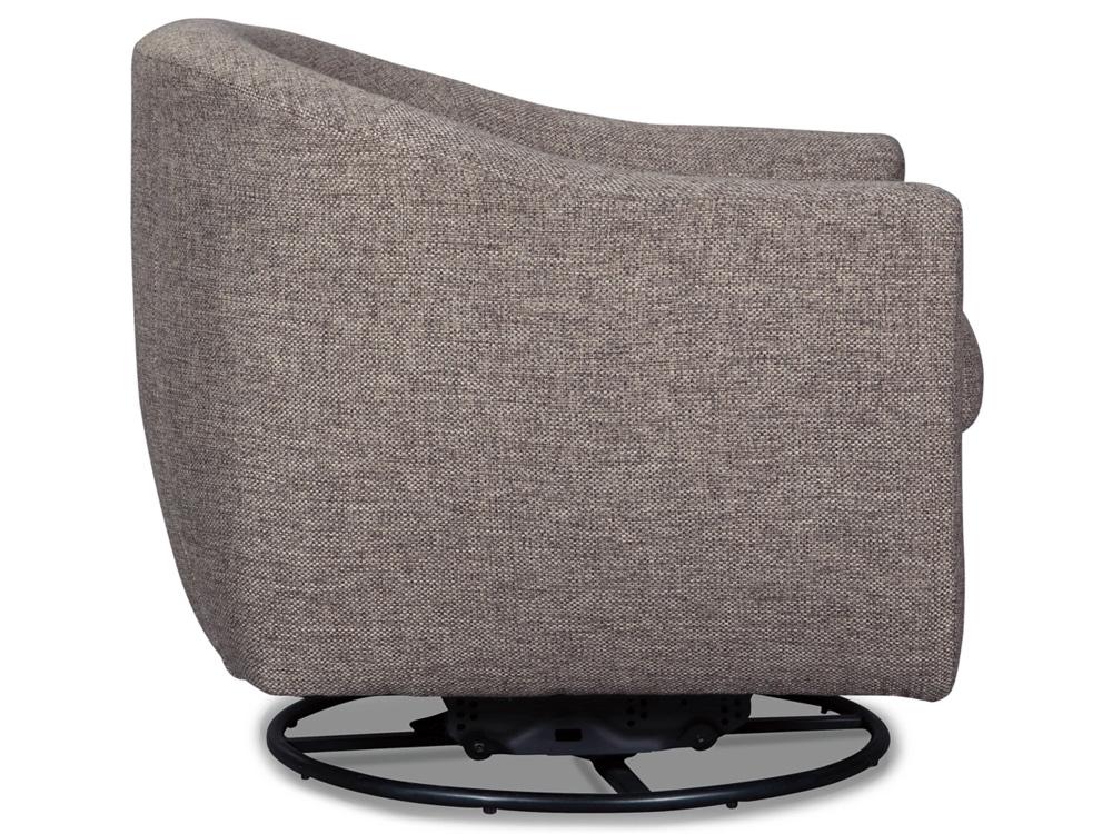 Signature Design by Ashley - Upshur Swivel Glider Accent Chair in Taupe - A3000003 veiw 3