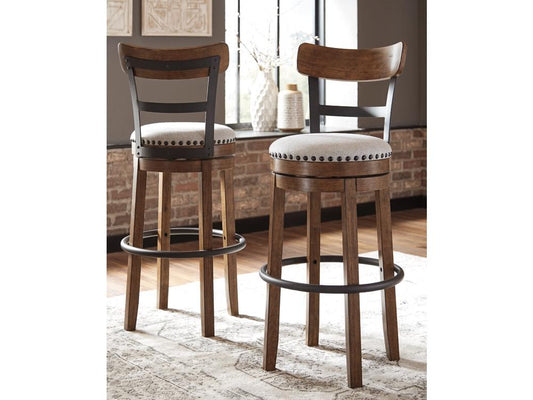 Signature Design by Ashley - Valebeck Tall Uph Swivel Barstool(Set Of 2) in Brown - D546-430 veiw 2