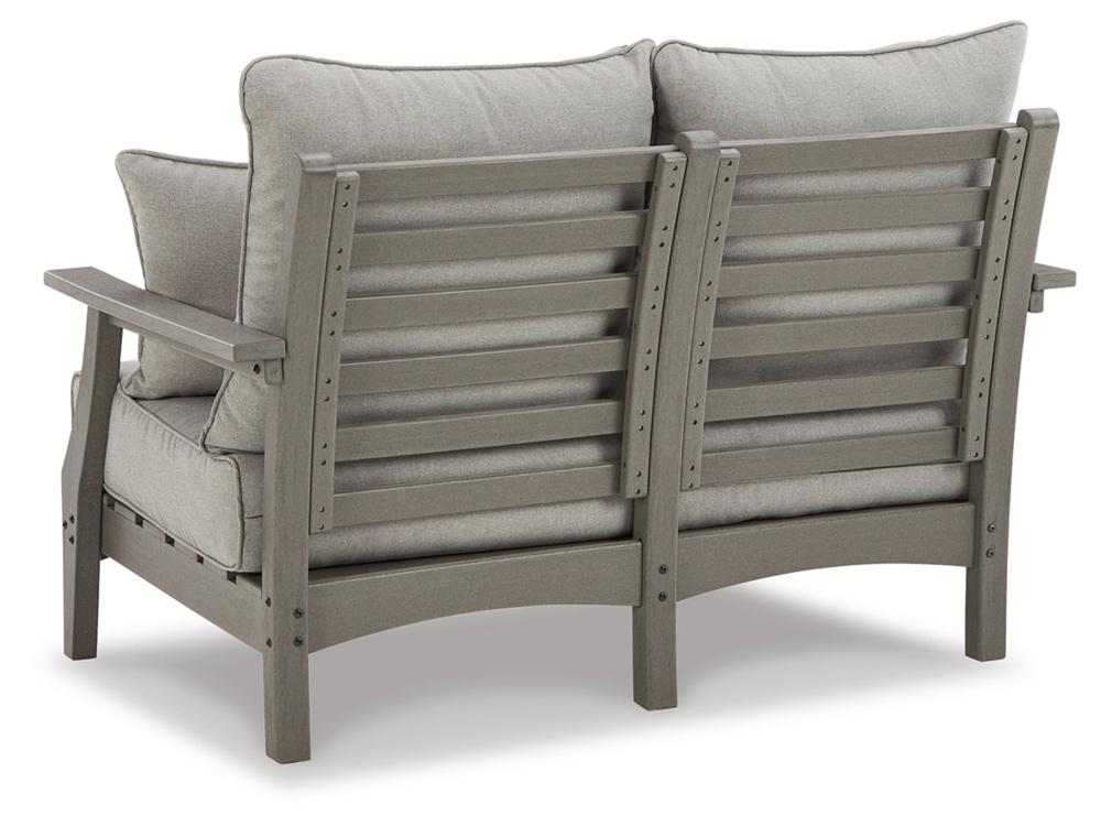 Signature Design by Ashley - Visola Outdoor Loveseat w/Cushion in Gray - P802-835 veiw 3