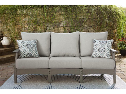 Signature Design by Ashley - Visola Outdoor Sofa With Cushion in Gray - P802-838 veiw 2