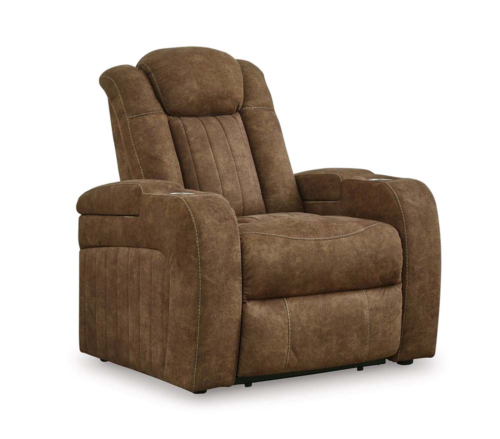 Signature Design by Ashley - Wolfridge Pwr Recliner W/Adj Headrest in Brindle - 6070313 veiw 1