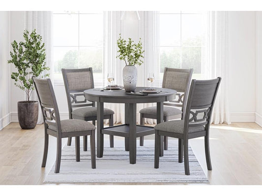 Signature Design by Ashley - Wrenning Dining Room Table (Set of 5) in Gray - D425-225 veiw 2