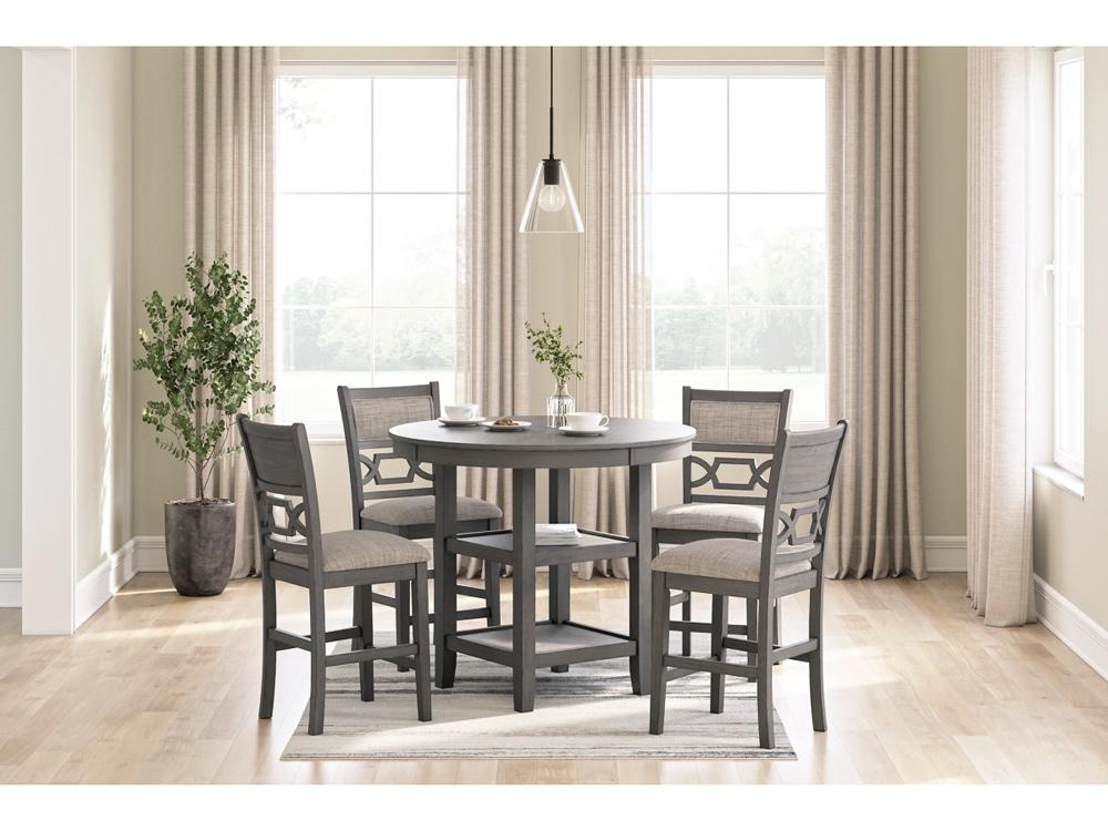 Signature Design by Ashley - Wrenning Drm Counter Table (Set of 5) in Gray - D425-223 veiw 2